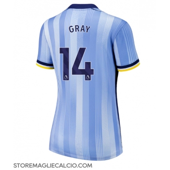 Tottenham Hotspur Archie Gray #14 Maglia Gara Trasferta Repliche 2024-25 Donna Maniche Corte